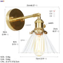 Helnys Copper LED Wall Lamp Glass Ball Nordic Modern Design