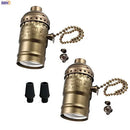 Helnys Vintage Aluminum E27 Lamp Holder with Chain Switch Homekit UL CE