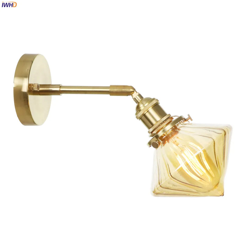 Helnys Copper LED Wall Lamp Glass Ball Nordic Modern Design