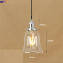 Helnys Industrial Glass LED Pendant Light Fixture Loft Vintage American Style