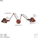 Helnys Industrial LED Wall Light Bedroom Bathroom Vintage Wall Lamp