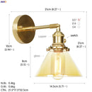 Helnys Copper LED Wall Lamp Glass Ball Nordic Modern Design