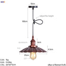 Helnys Retro LED Pendant Light for Dining Room Decor