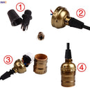 Vintage Retro E27 Lamp Holder Base by Helnys - Aluminum LED Fitting E27 Socket