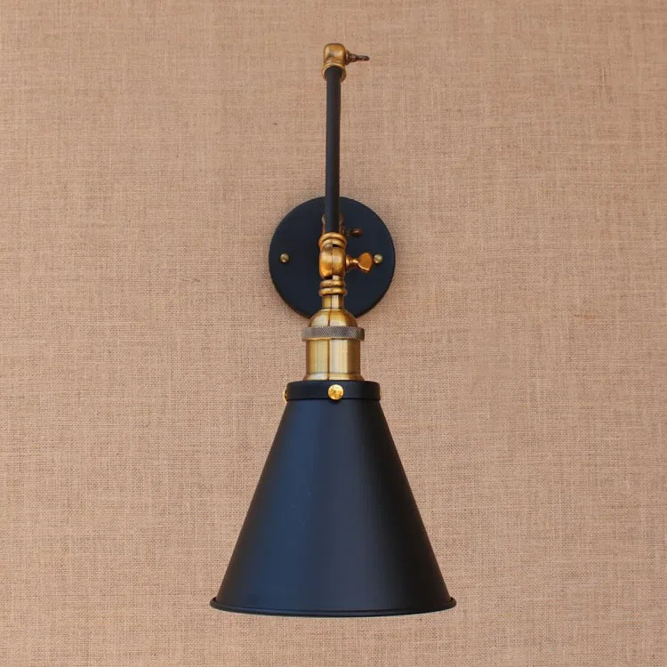 Helnys Industrial Wall Sconce Swing Arm Lamp Retro Loft Style LED Wall Light
