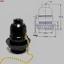 Helnys Plastic E27 Bulb Holder With Switch 110-220V Socket Vintage UL CE