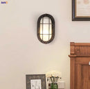 Helnys Industrial Glass Wall Light - LED Stair Lamp Fixture