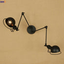 Helnys Vintage Black Swing Arm LED Wall Sconce