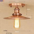Helnys Industrial Vintage Copper Edison LED Ceiling Light Fixture