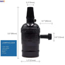 Vintage Retro E27 Lamp Holder Base by Helnys - Aluminum LED Fitting E27 Socket