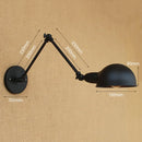 Helnys Industrial Vintage Wall Lamp Sconce Swing Arm Adjustable Loft Lighting