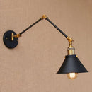 Helnys Vintage Swing Arm Wall Lamp Retro Industrial Sconce Appliques