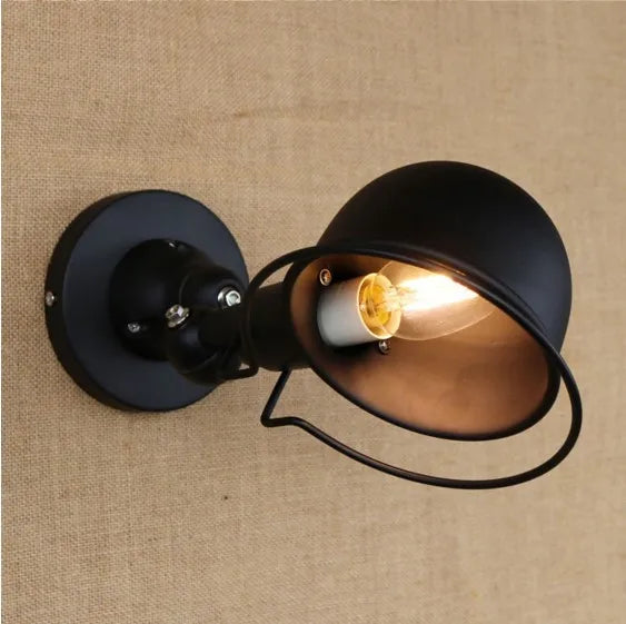 Helnys Vintage Industrial Wall Sconce Rustic Iron Loft Wall Lamp