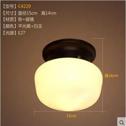 Helnys Retro LED Ceiling Light - Industrial Vintage Living Room Fixture