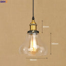 Helnys Industrial Glass LED Pendant Light Fixture Loft Vintage American Style