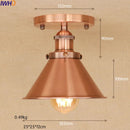 Helnys Industrial Vintage Copper Edison LED Ceiling Light Fixture