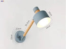 Helnys Wooden Nordic LED Wall Light Swing Arm Wall Lamp Fixtures