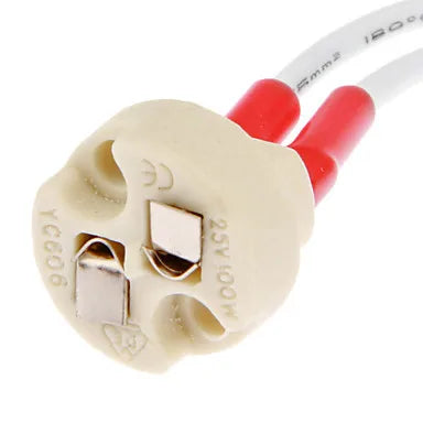 Helnys Ceramic Lamp Holder for GU5.3 G4 MR11 MR16 Light Base Socket - Pack of 10
