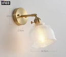 Helnys Copper Glass LED Wall Sconce - Retro Vintage Wall Lamp Fixtures