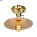 Helnys Nordic White Ceramic LED Ceiling Light Copper Ceiling Lamp Plafonnier
