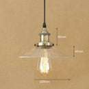 Helnys Industrial Glass LED Pendant Light Fixture Loft Vintage American Style