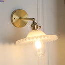 Helnys Copper Glass LED Wall Sconce - Retro Vintage Wall Lamp Fixtures