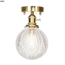 Helnys Copper Glass Ball Ceiling Light - Nordic Japan Style LED Lampara De Techo
