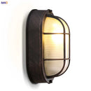 Helnys Industrial Glass Wall Light - LED Stair Lamp Fixture
