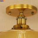 Helnys Industrial Vintage Copper Edison LED Ceiling Light Fixture