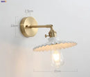 Helnys Copper Glass LED Wall Sconce - Retro Vintage Wall Lamp Fixtures