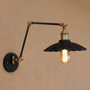 Helnys Industrial Wall Sconce Swing Arm Lamp Retro Loft Style LED Wall Light