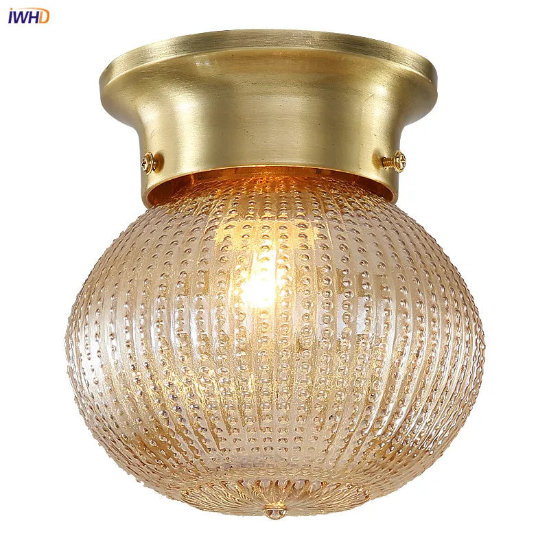 Helnys Modern Copper LED Ceiling Light for Kitchen Hallway Balcony & Porch
