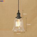 Helnys Industrial Glass LED Pendant Light Fixture Loft Vintage American Style