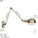 Helnys Vintage LED Wall Lamp with Adjustable Swing Arm