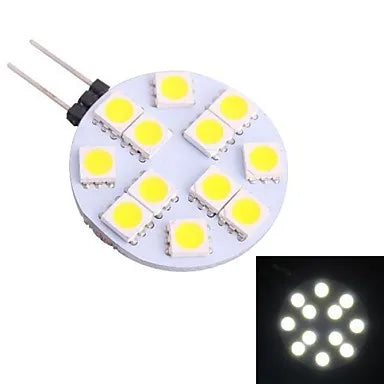 Helnys G4 LED 12V 1.5W Corn Bulb - Bright 130LM, 12*SMD5050 - Pack of 10