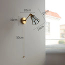 Helnys Green Glass LED Wall Lights with Pull Chain Switch