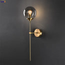 Helnys Nordic Glass Ball LED Wall Lamp for Bedroom and Bathroom