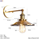 Helnys Gold Rustic Wall Lamps Bathroom Stair Mirror Light Industrial Wall Lights