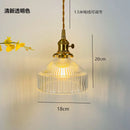 Helnys Glass Hanging Lamp with Switch - Nordic Copper Pendant Light