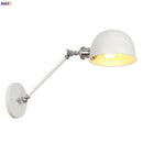 Helnys Industrial Retro Swing Arm Wall Sconce White Home Lighting