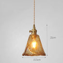 Helnys Flower Glass LED Pendant Light: Nordic Modern Hanging Lamp for Bedroom & Dining Room