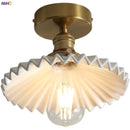 Helnys Nordic Copper LED Ceiling Lights with Switch for Home Lighting