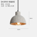 Helnys Loft Industrial Edison Pendant Lights - Nordic Cement LED Lamp