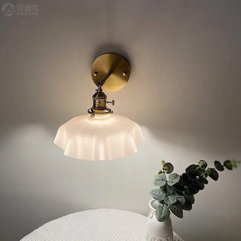 Helnys LED Glass Wall Lamp Switch 4 Colors Modern Nordic Design
