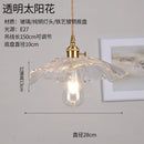 Helnys Copper Glass LED Pendant Lamp Switch Amber Nordic Hanging Lights