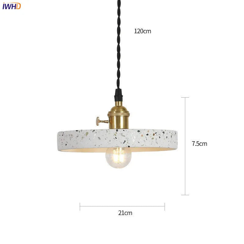 Helnys Cement Pendant Lamp: Nordic Modern Loft Style Industrial Lighting Fixtures