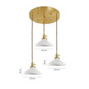 Helnys Ceramic LED Pendant Light - Modern Copper Hanging Lamp