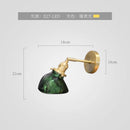 Helnys Green Glass Nordic Wall Sconce with LED Lighting