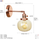 Helnys Ceramic LED Wall Sconce Rose Gold Bedroom Stair Light