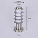 Helnys Stainless Steel Path Light with White Acrylic Shade, Waterproof Outdoor Post Lamp